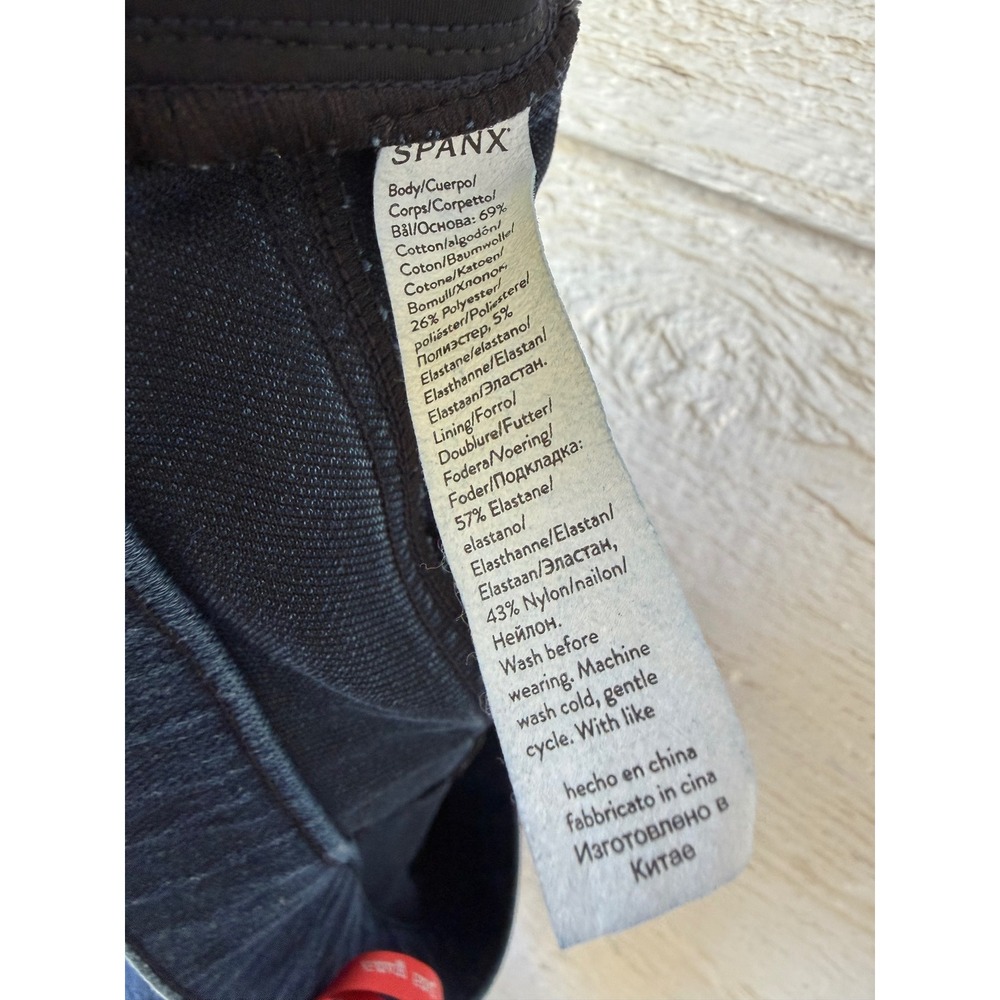 Spanx Jean-ish Ankle Leggings Dark Indigo Blue High Rise Jeggings Size 1X - Picture 5 of 5